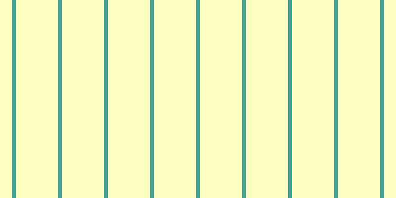 #ffffbf, #46a393 vertical lines, eight pixels wide, eighty-five pixels apart
