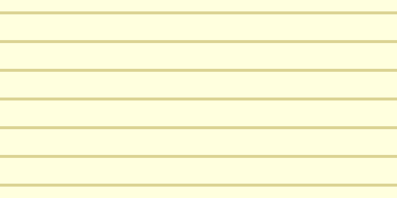 #ffffde, #dbd393 horizontal lines, six pixels wide, fifty-two pixels apart
