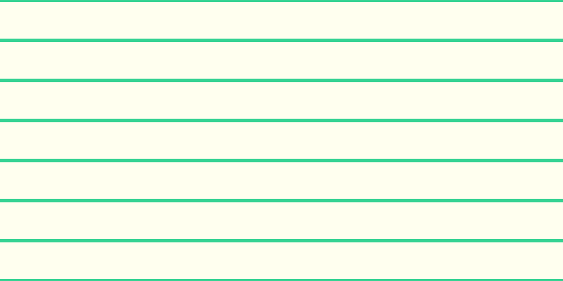 #ffffef, #36d393 horizontal lines, five pixels wide, fifty-two pixels apart