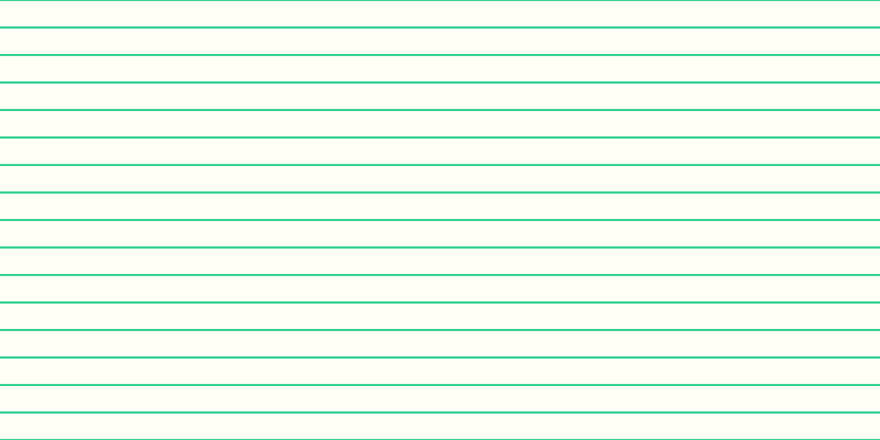 Ivory (50%), #36d393 horizontal lines, two pixels wide, twenty-three pixels apart