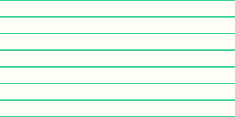 Ivory (50%), #36d393 horizontal lines, five pixels wide, fifty-two pixels apart