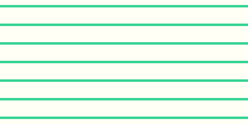 Ivory (50%), #36d393 horizontal lines, eight pixels wide, fifty-two pixels apart