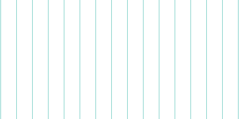 White (25%), #04a393 vertical lines, one pixels wide, fifty-two pixels apart