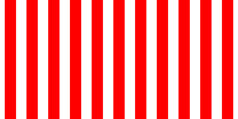 Red vertical lines, thirty-eight pixels wide, thirty-five pixels apart